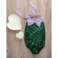 thumbnail image 1 of Toddler Girl Mermaid Swimwear with Matching Bow, 1 of 8