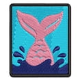 thumbnail image 1 of Mermaid Tail Applique Multi-Color Embroidered Hook & Loop Patch - 3 Inch Medium, 1 of 5