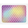 thumbnail image 1 of Mermaid Tail Bath Mat, Classic Squama Repetition with Tender Vivid Gradient Effect Dreamy Fish Scale, Plush Bathroom Decor Mat with Non Slip Backing, 29.5" X 17.5", Multicolor, by Ambesonne, 1 of 2