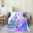 thumbnail image 1 of Mermaid Tail Blanket,Kids Fish Scales Throw Blanket Baby 30x40,Girly Shell Starfish Fleece Blanket Ocean Life Sea Animal Bed Blanket Filler Pastel Teal Purple Blue Kawaii Princess Bedroom Decor, 1 of 5