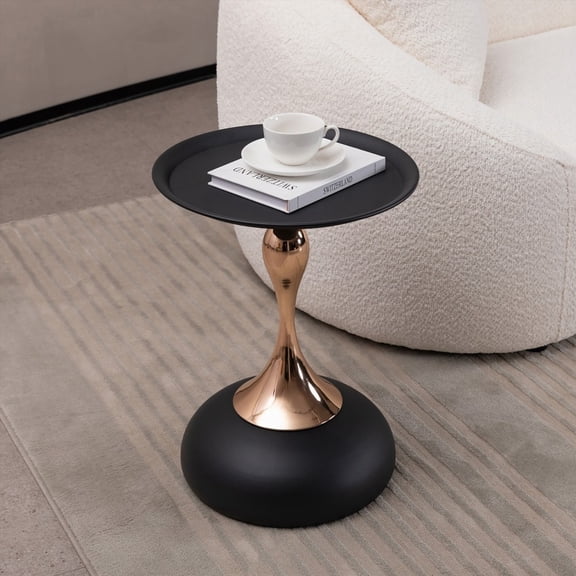 Space-Saving Metal Coffee Table with Mermaid Tail Base for Small Living Rooms, Easy to Clean