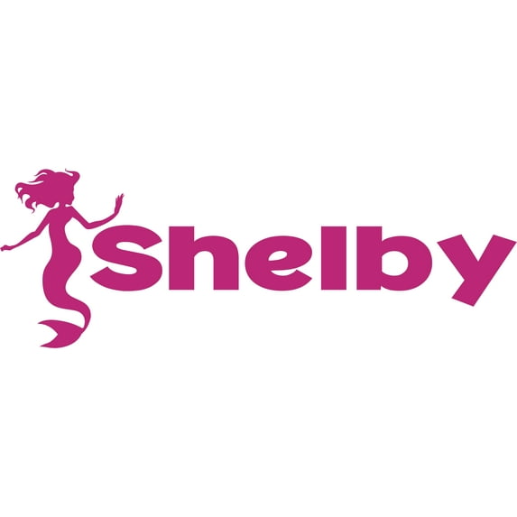 Mermaid Tail Girls Name Mermaids Customized Wall Decal - Custom Vinyl Wall Art - Personalized Name - Baby Girls Boys Kids Bedroom Wall Decal Room Decor Wall Stickers Decoration Size (20x40 inch)
