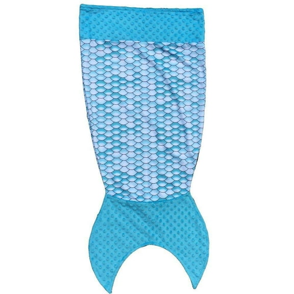 Mermaid Tail Kids Blanket (Large, Blue) 59"| Mermaid Tail Blanket, Mermaid Blanket, Mermaid Tails for Girls, Toddler Mermaid Tail, Kids Mermaid Tail, Girls Mermaid Tail, Mermaid Tail Blanket Kids