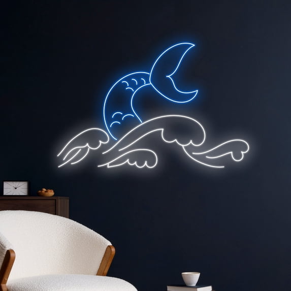 Mermaid Tail Neon Sign, Mermaid Tail Led Sign, Mermaid Neon Light, Ocean Mermaid LED Light, Nursery