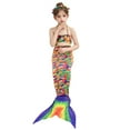 thumbnail image 1 of Tail for Swimming for Girls 7-8 Year Bikini Tops Shorts Tail 3PC Set Swimming Bathing Suit Summer Beach Outfit Camouflage 4-5 Years, 1 of 4