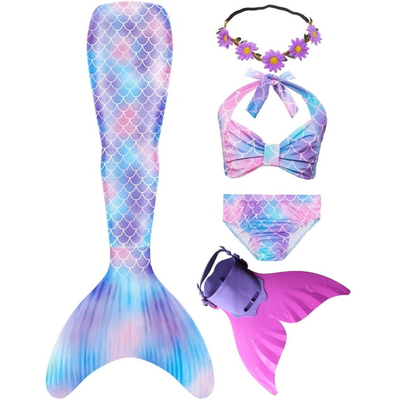 Mermaid Tail for Swimming with Monofin Mermaid Tail Swimsuit Bathing suit Costume for Girls