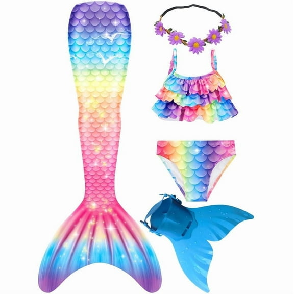 Mermaid Tail for Swimming with Monofin Mermaid Tail Swimsuit Bathing suit Costume for Girls