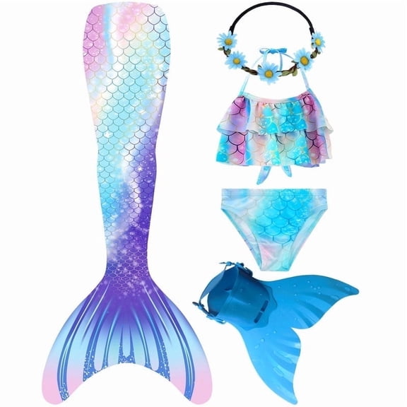 Mermaid Tail for Swimming with Monofin Mermaid Tail Swimsuit Bathing suit Costume for Girls