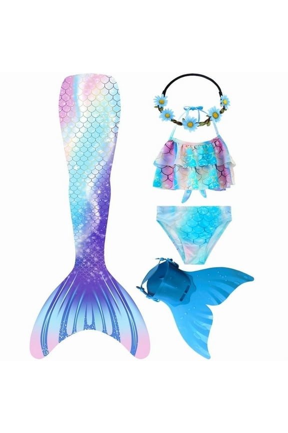 Mermaid Tail for Swimming with Monofin Mermaid Tail Swimsuit Bathing suit Costume for Girls