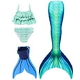 thumbnail image 1 of Hejin Mermaid Tails for Swimming with Monofin Girls Mermaid Tail Swimsuit Bathing Suit for Kids 4PC, 1 of 6