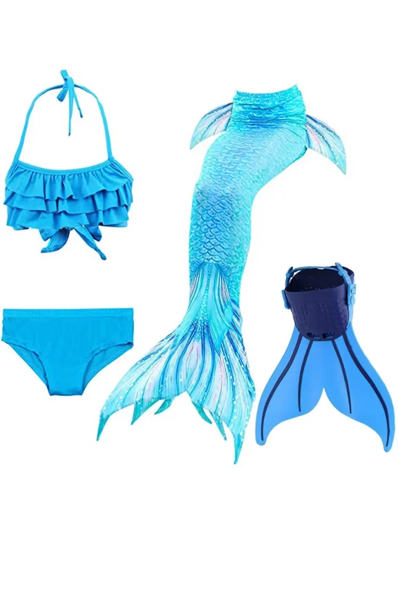 Mermaid Tails for Swimming with Monofin Girls Mermaid Tail Swimsuit for Kids Mermaid Tail Bathing Suit