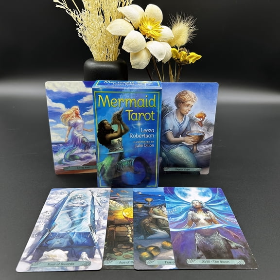 Mermaid Tarot Card DeckWith Beginner's GuideHigh Quality Fortune Telling Oracle CardsBoard Games for Party Entertainment and