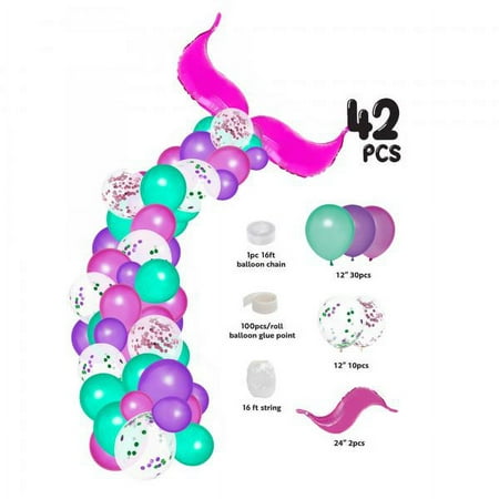 Mermaid Theme Balloon Garland Set - Fuchsia