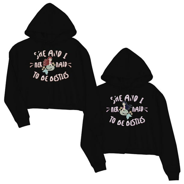 Mermaid To Be Besties BFF Crop Hoodies Matching Gift For Sisters Walmart Business Supplies