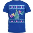 thumbnail image 1 of Mermaid Tree Ugly Christmas Sweater Mens Soft T Shirt Royal 2XL, 1 of 1