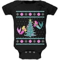 thumbnail image 1 of Mermaid Tree Ugly Christmas Sweater Soft Baby One Piece Black 18-24 M, 1 of 1
