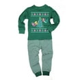 thumbnail image 1 of Mermaid Tree Ugly Christmas Sweater Toddler Long Sleeve Top Striped Pants Pajama Set, 1 of 2
