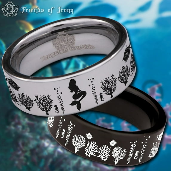 Mermaid Tungsten Carbide Ring