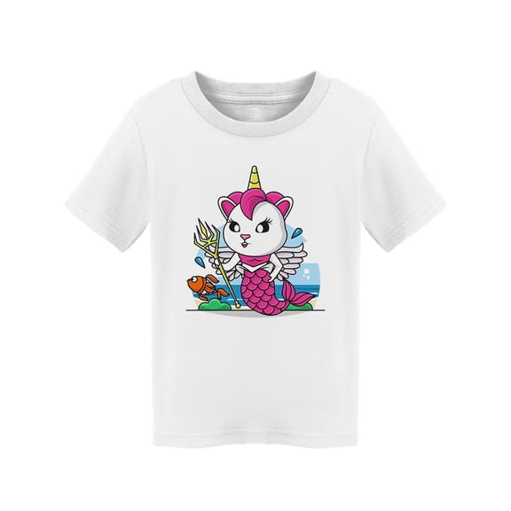 Mermaid Unicorn Cat T-Shirt Toddler -Image by Shutterstock,  3 Toddler