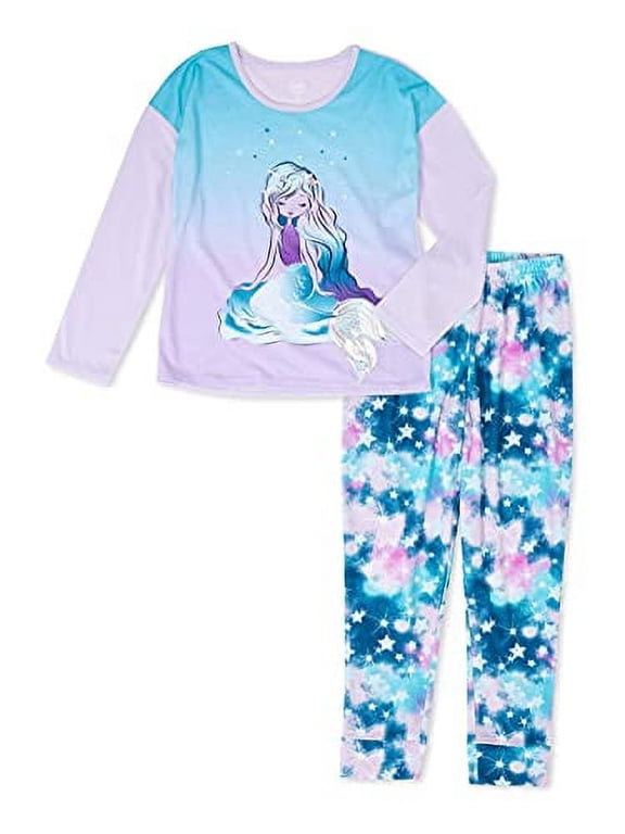 Mermaid & Unicorns Under the Sea 2 Pc Pajama Set, X-Large