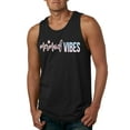 thumbnail image 1 of Mermaid Vibes Cute Shimmer | Mens Fashion Graphic Tank Top, Black, Small, 1 of 3