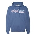 thumbnail image 1 of Mermaid Vibes Cute Shimmer | Mens Fashion Hooded Sweatshirt Graphic Hoodie, Vintage Heather Blue, 2XL, 1 of 3