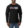 thumbnail image 1 of Mermaid Vibes Cute Shimmer | Mens Fashion Long Sleeve T-Shirt, Black, Small, 1 of 3