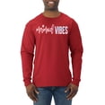 thumbnail image 1 of Mermaid Vibes Cute Shimmer | Mens Fashion Long Sleeve T-Shirt, Red, 2XL, 1 of 3
