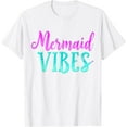 thumbnail image 1 of Mermaid Vibes Mermaid Squad Birthday Party Matching T-Shirt, 1 of 3