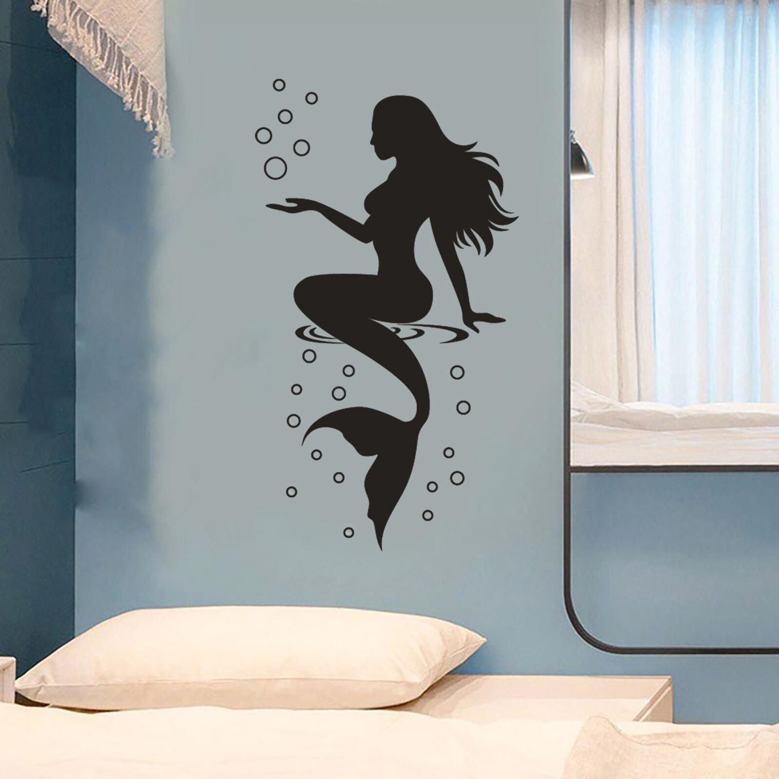 Mermaid Wall Decals Wall Decor Sticker Decal Under The Sea Decor PVC ...
