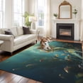 thumbnail image 1 of Mermaid Washable Area Rug 5x7 111 Ocean Fish Low-Profile Large Area Rugs with Non Slip Backing Indoor Floor Carpet for Entrance Living Room Bedroom Home Office, 1 of 9