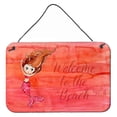 thumbnail image 1 of Mermaid Welcome Red Wall Or Door Hanging Prints - Red, 1 of 1