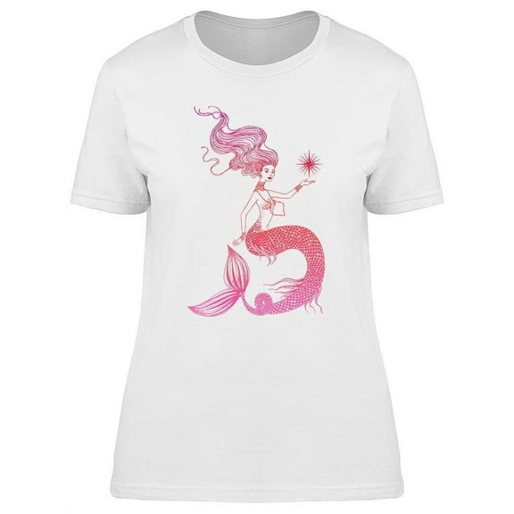 Mermaid With Star T-Shirt Women -Image by Shutterstock, Female 3X-Large