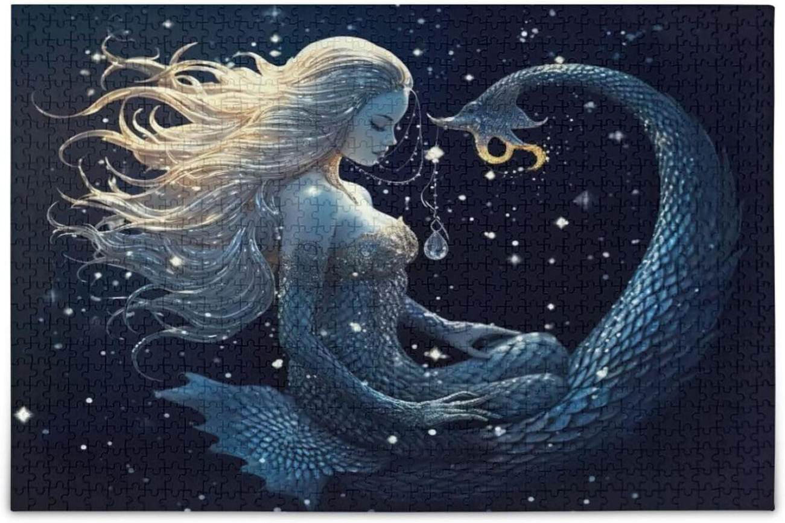 Mermaid Pianist 1000 Piece Wooden Jigsaw Puzzle – Fantasy Art, Challenging & Fun – For Adults & Teens