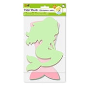Mermaid and Mermaid Tail Colorful Pastel Paper Shaped Craft Sheets - 24 Count