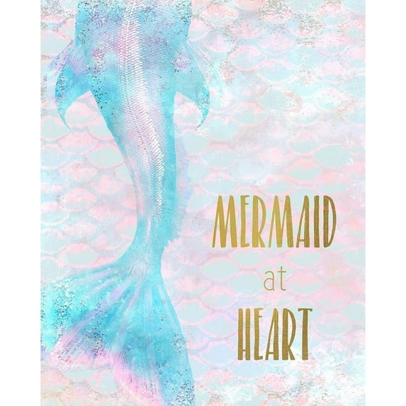 Mermaid at Heart Poster Print by Allen Kimberly