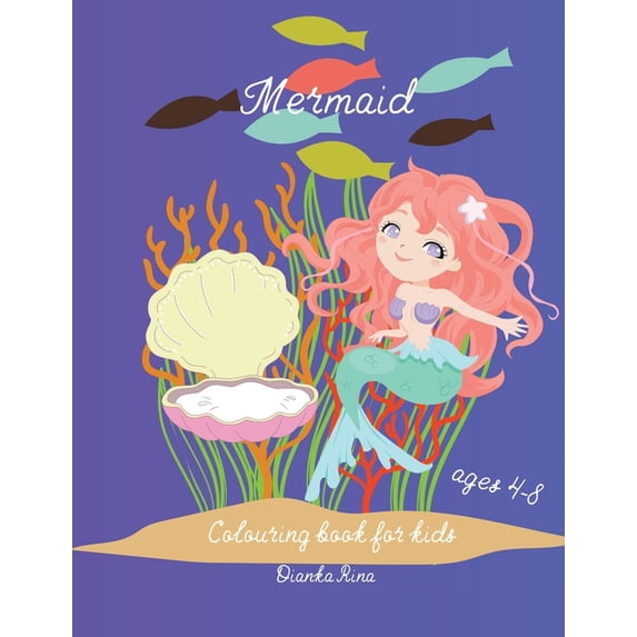 Mermaid colouring book for kids age 4-8: Magnificent mermaid colouring book for kids, girls age 4-8, cute mermaid book, , (Paperback)