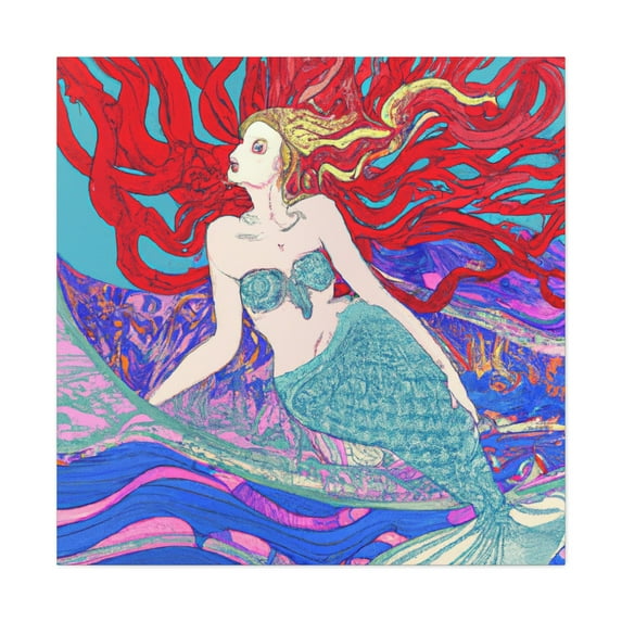 Mermaid in Rococo - Canvas