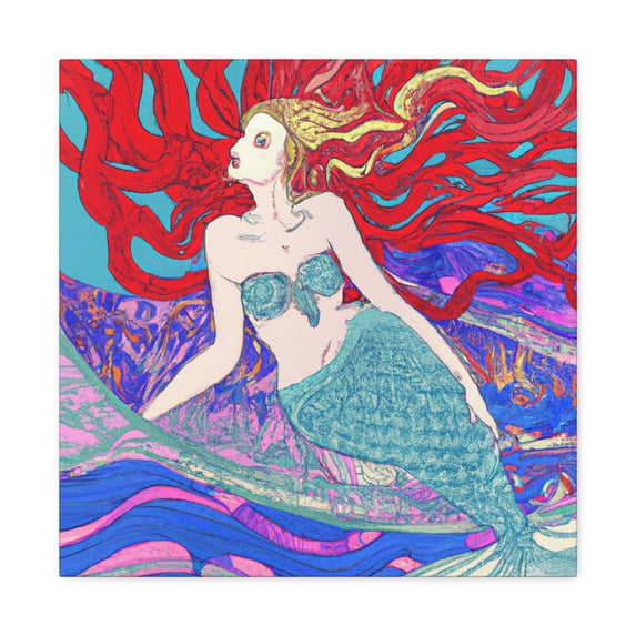 Mermaid in Rococo - Canvas