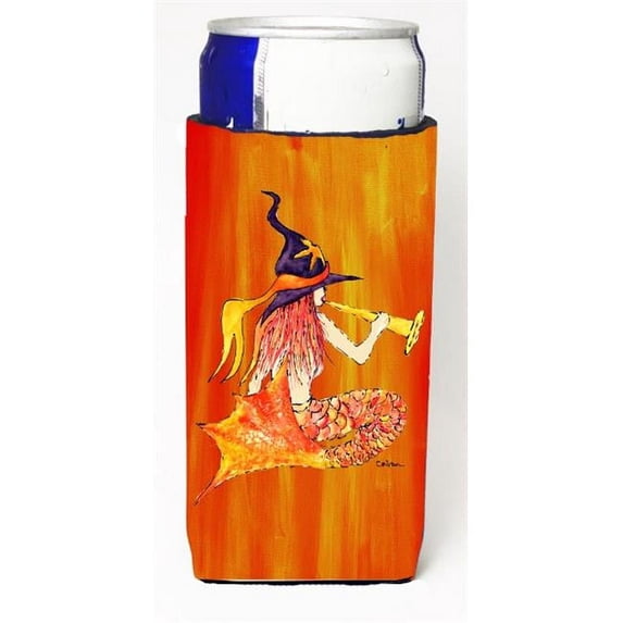 Mermaid in Witches Hat Halloween Michelob Ultra bottle sleeves for slim cans 12 oz.