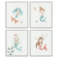 thumbnail image 1 of Stupell Industries Mermaid's Ocean Adventures 4 Piece Gray Framed Giclee Art Set, design by Christine Simpson Art, 1 of 8