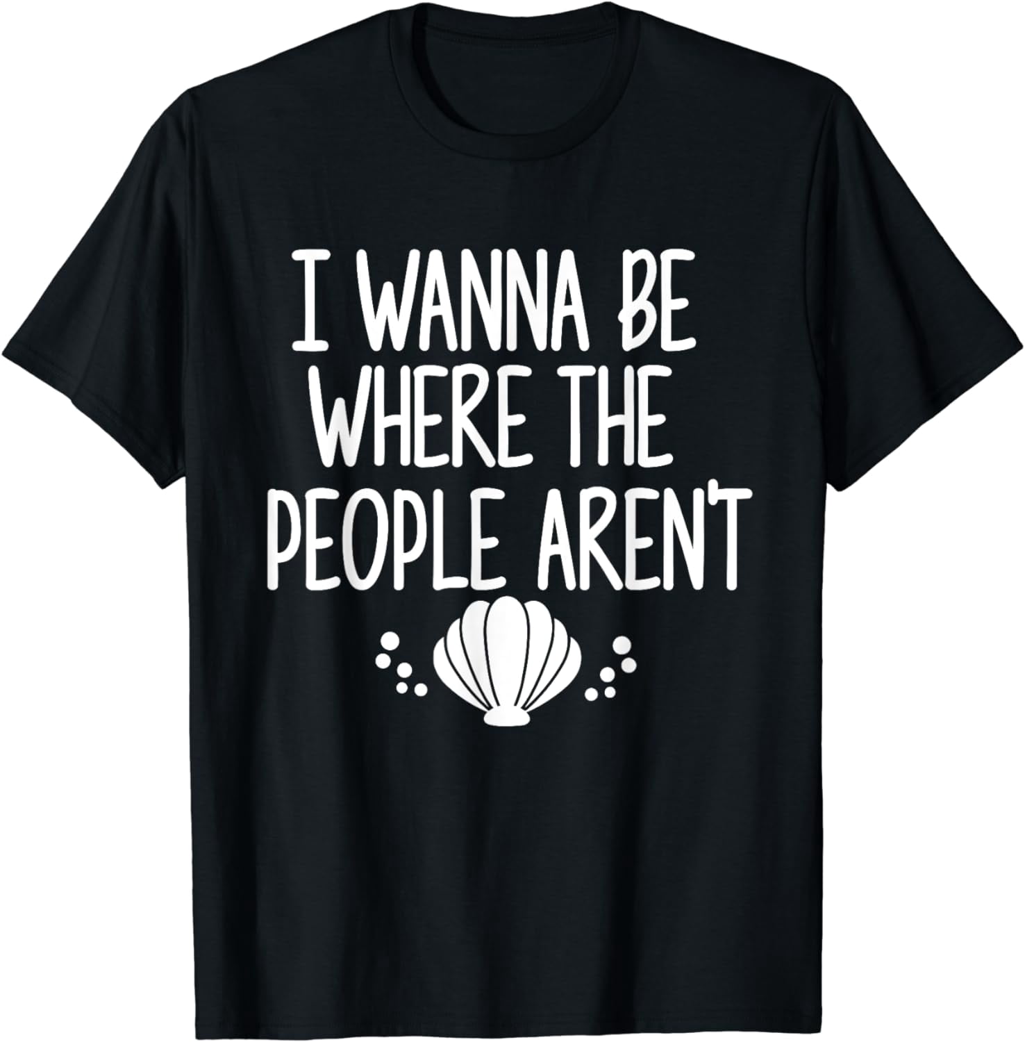 Dauocie Women's Funny Graphic T-Shirt – 'I Wanna Be Where The People Aren't' Letter Print, Short Sleeve Tee - View #2