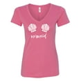 thumbnail image 1 of Mermaid with shells Womens V-Neck T-Shirt, 1 of 2