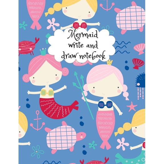Mermaid write and draw notebook, (Paperback)