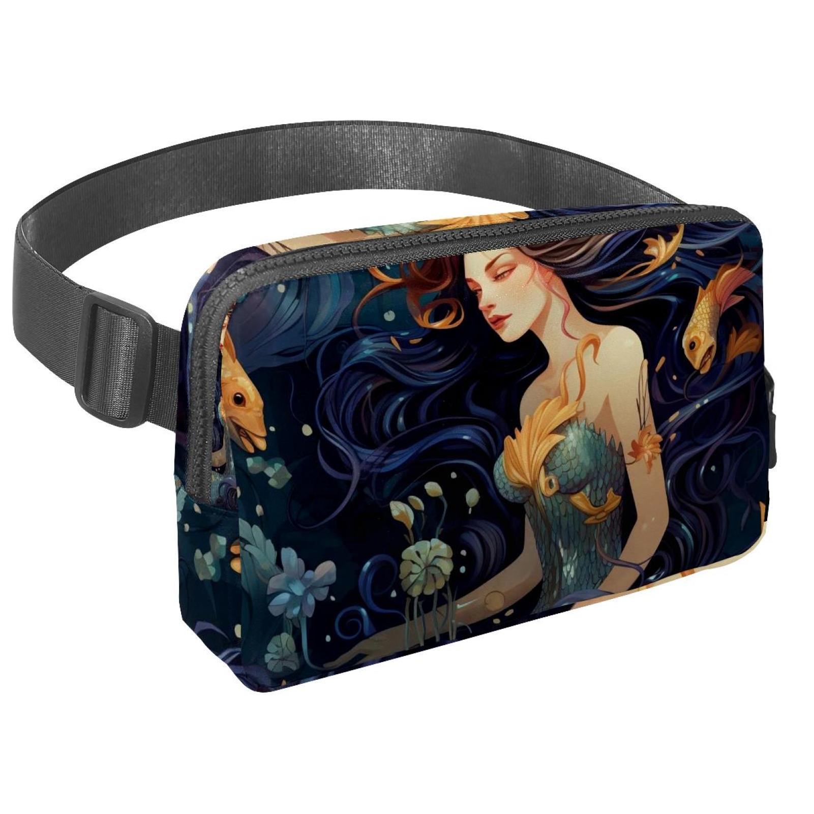 Mermaids Adjustable Lightweight Running Belt with Extension Strap and Belt Bag/Fanny Pack – Unisex