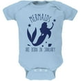 thumbnail image 1 of Mermaids Are Born In January Soft Baby One Piece Light Blue 0-3 M, 1 of 1