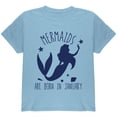 thumbnail image 1 of Mermaids Are Born In January Youth T Shirt Light Blue YMD, 1 of 1