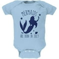 thumbnail image 1 of Mermaids Are Born In July Soft Baby One Piece Light Blue 12-18 M, 1 of 1