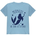 thumbnail image 1 of Mermaids Are Born In September Youth T Shirt Light Blue YLG, 1 of 1
