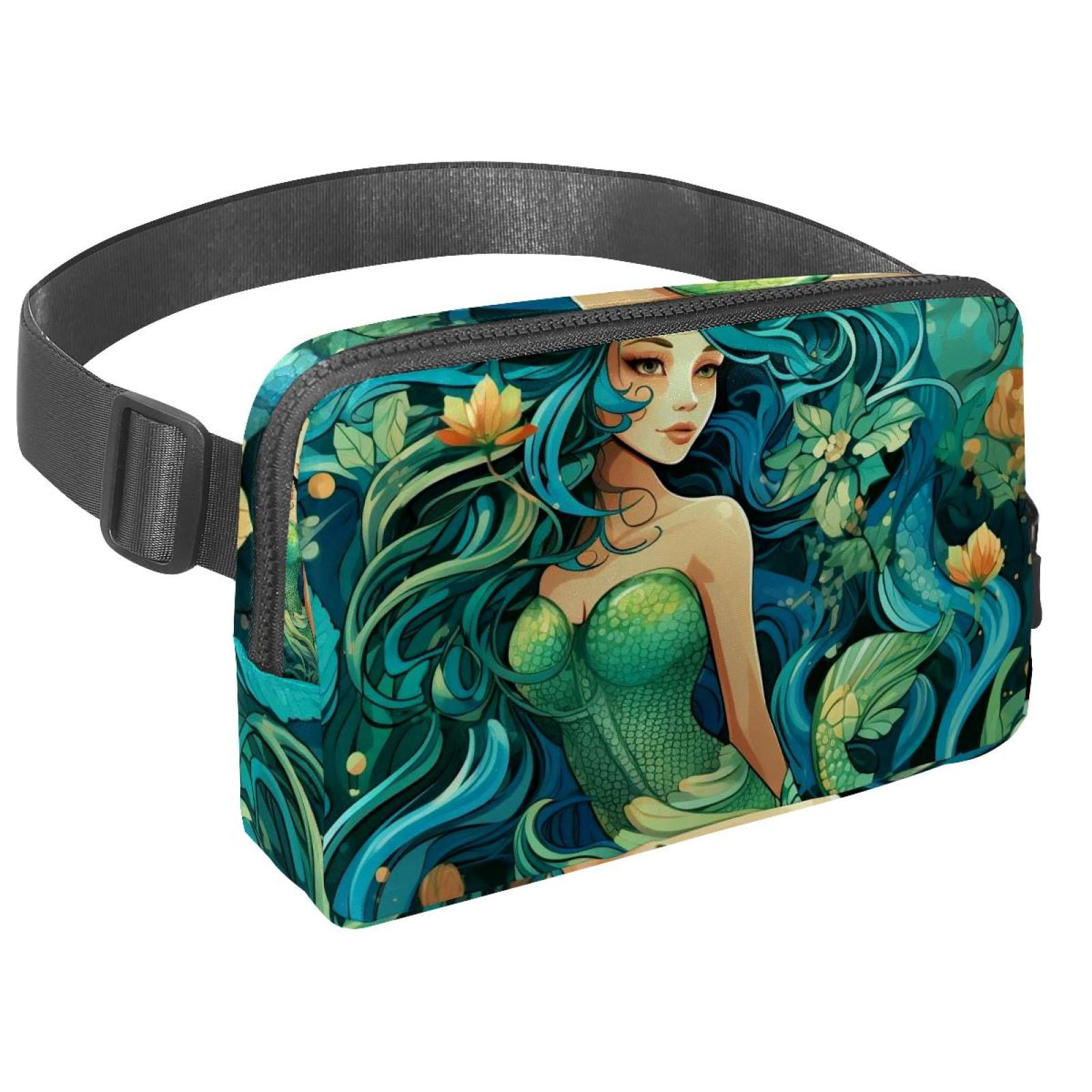 Mermaids Crossbody Bag Waist Pack Waist Bag Lightweight Adjustable with Extension Strap Unisex Fanny Pack